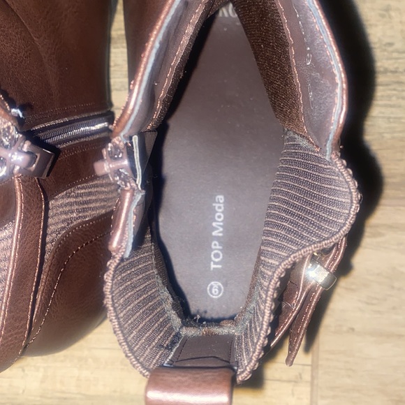 Top Moda Zip Up Ankle Booties Size 9 - Picture 6 of 10